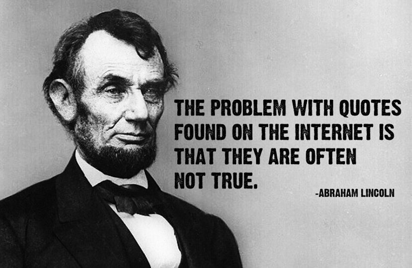 Abraham Lincoln Quote about internet quotes